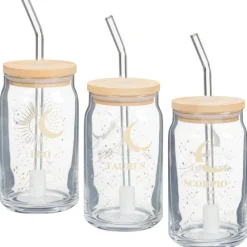 Discount Gourde cannette en verre avec pa Pour Elle