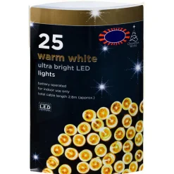 Clearance Guirlande 25 led a piles blanc c Décoration Lumineuse