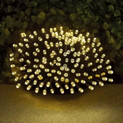 Clearance Guirlande solaire 400 led blanc Décoration Lumineuse