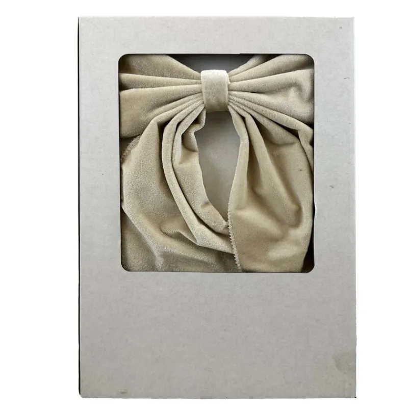 Guirlande tissue avec nAuds crem Décoration De Sapin