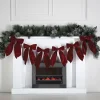 Guirlande tissue avec nAuds roug Décoration De Sapin