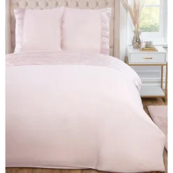 Sale Hdc 200x200+2 taies juno rose Linge De Lit·Parure De Lit, Housse De Couette