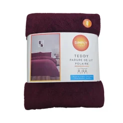 Hdc 200x200+2 taies teddy polair Linge De Lit·Parure De Lit, Housse De Couette