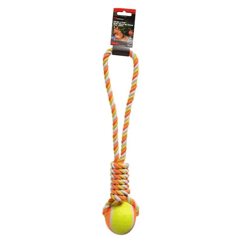 Jouet balle + corde pour chien Accessoire Été