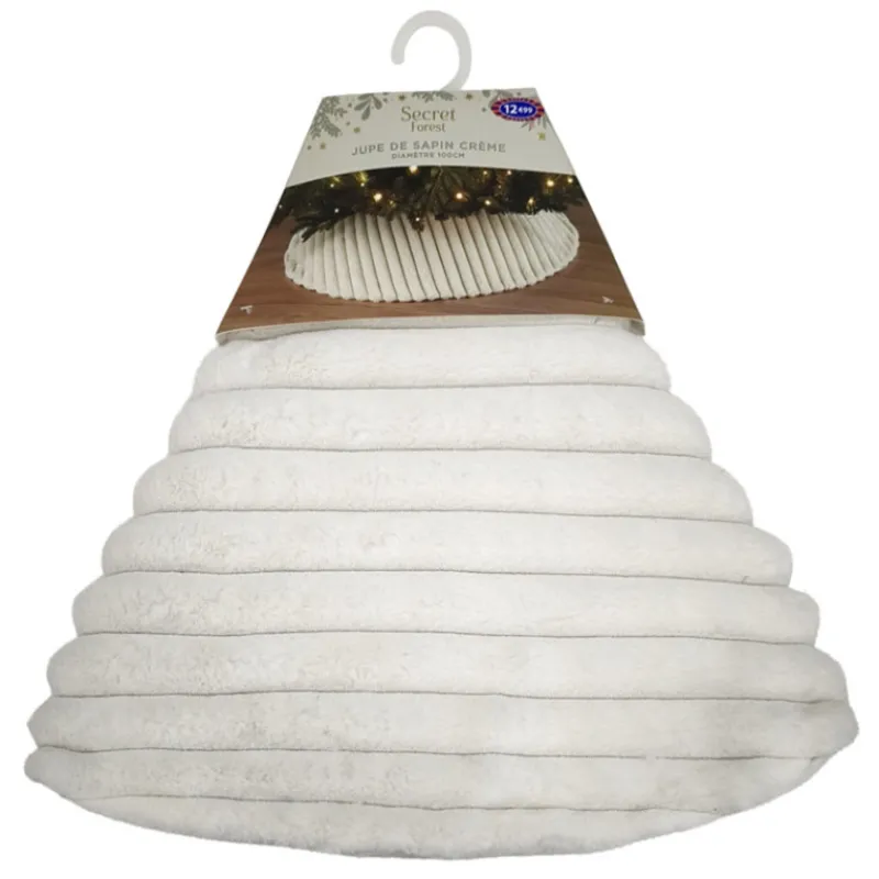 Online Jupe de sapin creme stripe Décoration De Sapin