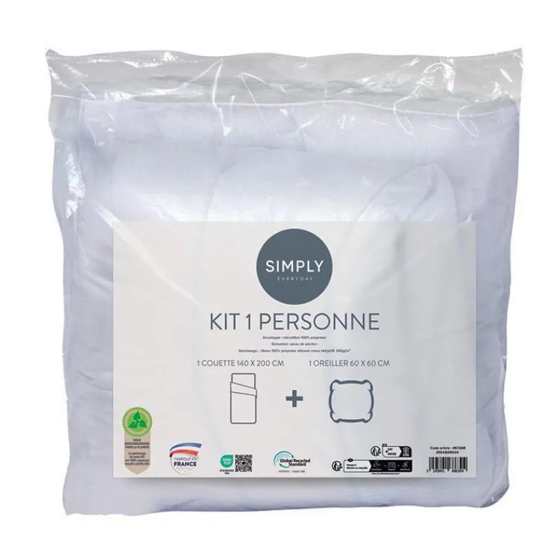 Hot Kit couette 1 personne 140x200 Linge De Lit·Couette