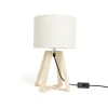 Lampe pied bois creme Luminaire, Déco Lumineuse
