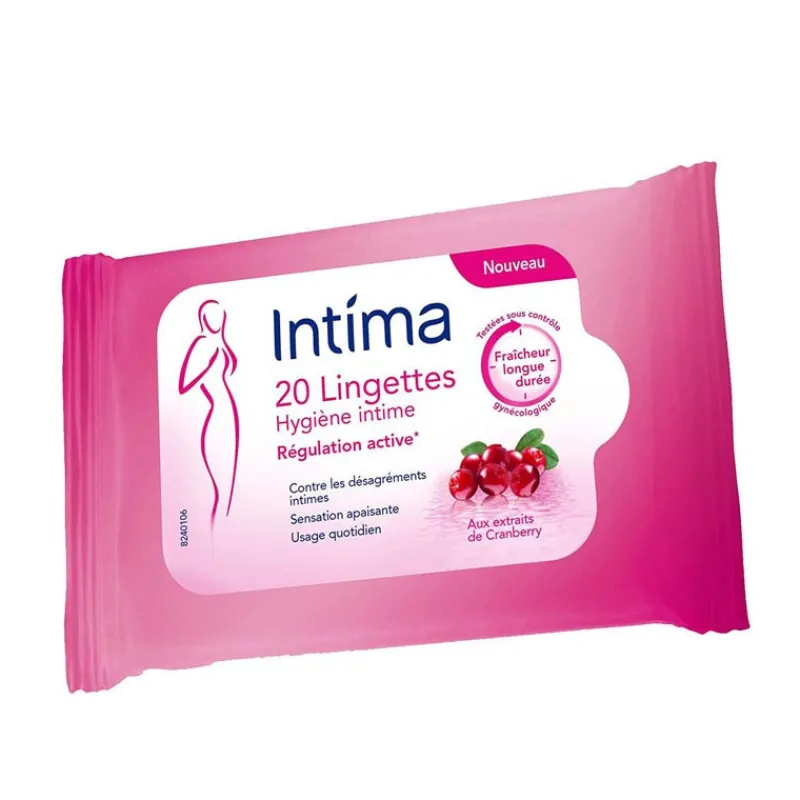 Sale Lingettes x20 regulation active Hygiène Feminine