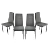 Sale Lot de 4 chaises grises Salon|Cuisine, Salle À Manger