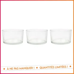 Best Lot de 3 coupelles en verre Vaisselle, Art De La Table·Assiette, Service