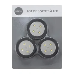 Hot Lot de 3 lumieres led poussoir Quincaillerie