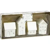Clearance Lot de 4 maison ceramique Décoration De Sapin