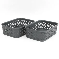Clearance Lot de 2 mini paniers 20x15x6cm Rangement