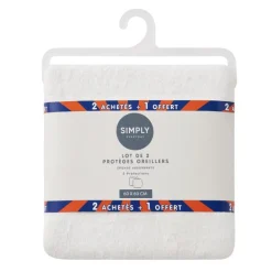 Outlet Lot de 2 protege oreillers 60x60 Linge De Lit·Protection Literie
