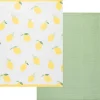 Clearance Lot de 2 torchons citron 45*65cm Linge De Table, Cuisine·Torchon