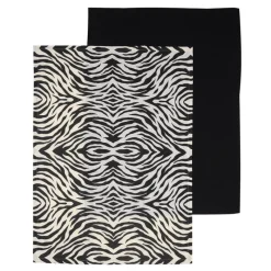 Discount Lot de deux torchons zebre Linge De Table, Cuisine·Torchon