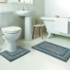 Online Lot x2 tapis bain gris Linge De Toilette, Plage·Tapis De Bain