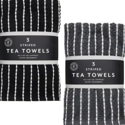 Outlet Lot x3 torchons rayes ass Linge De Table, Cuisine·Torchon