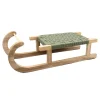 Clearance Luge bois et tresse vert Décoration