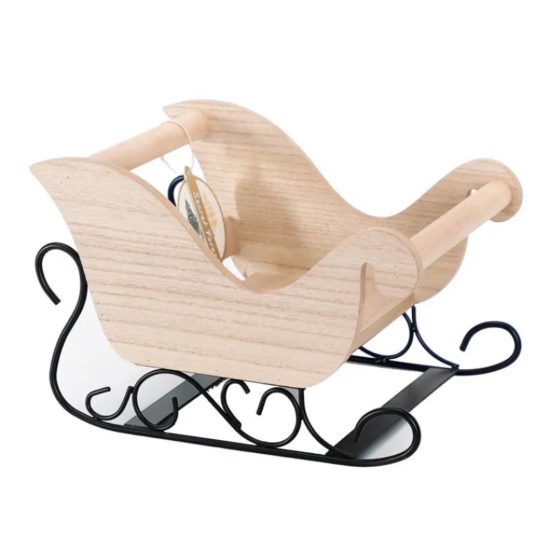 Outlet Luge en bois et base metal Décoration