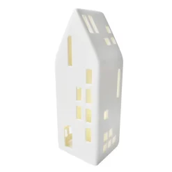 Maison ceramique blanc led grand Décoration