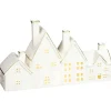 Online Maison village blanche dore led Décoration