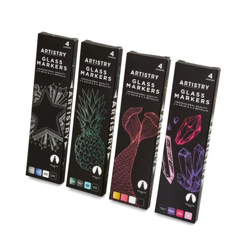 New Marqueurs sur verre x4 Enfant Loisirs Créatifs|Loisirs Créatifs