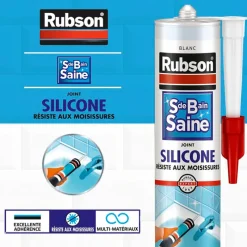Sale Mastic sanitaire 280ml blanc Colle, Adhesif