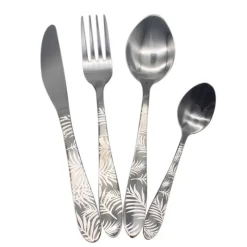 New Menagere 16pcs inox noir manche Vaisselle, Art De La Table·Couverts, Ménagère