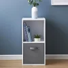 Sale Meuble 2 cubes blanc 1 panier Rangement