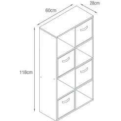 Discount Meuble 8 cubes/4 paniers blanc Rangement