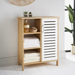 Sale Meuble 3 etageres + 1 porte Salle De Bain