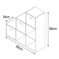 Meuble escalier + 3 paniers Rangement