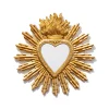 Miroir ex voto coeur or Miroir