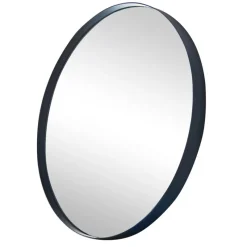 New Miroir rond metal noir Miroir