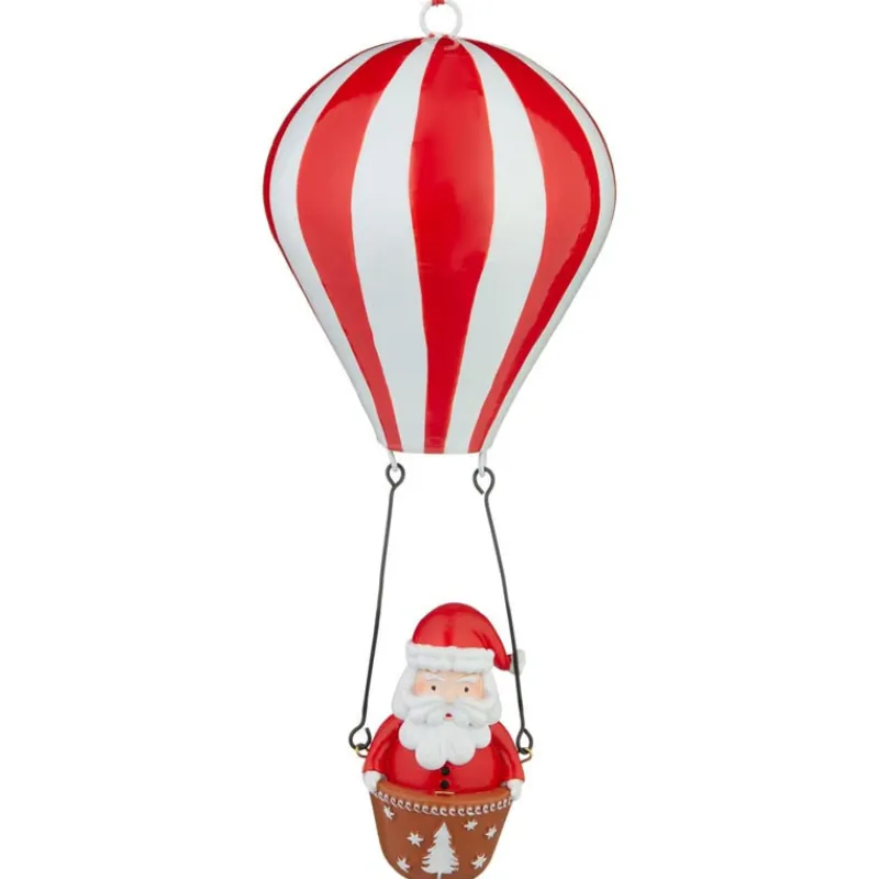 New Montgolfiere avec pere noel a su Décoration De Sapin