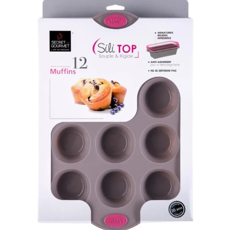 Online Moule silitop muffin x12 Plat, Moule