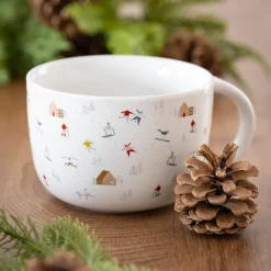 New Mug blanc motif ski Vaisselle, Art De La Table·Tasse, Mug, Bol