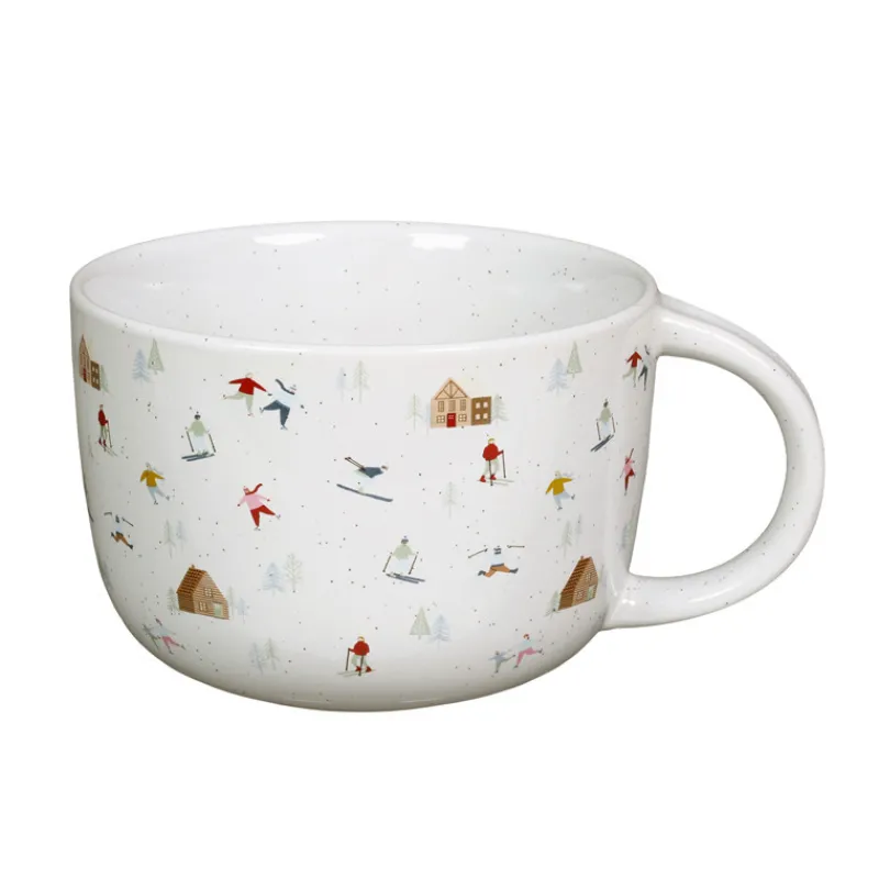 New Mug blanc motif ski Vaisselle, Art De La Table·Tasse, Mug, Bol