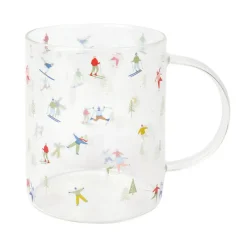 Sale Mug en verre motif ski Vaisselle, Art De La Table·Tasse, Mug, Bol