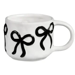 Hot Mug motif noeud noir en relief Vaisselle, Art De La Table·Tasse, Mug, Bol