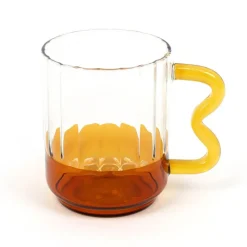 Mug strie anse orange Vaisselle, Art De La Table·Tasse, Mug, Bol