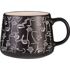 Outlet Mug visage noir/blanc 500ml Vaisselle, Art De La Table·Tasse, Mug, Bol