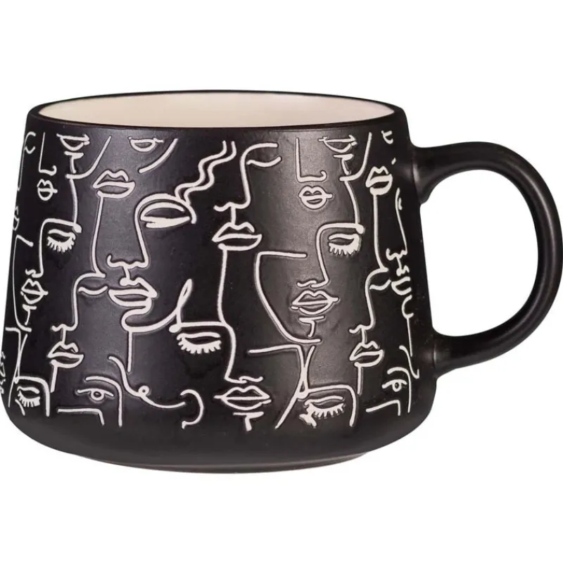 Outlet Mug visage noir/blanc 500ml Vaisselle, Art De La Table·Tasse, Mug, Bol