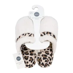 Hot Mule bouclette et leopard femme Chaussons
