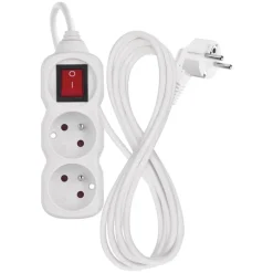Clearance Multiprise 2 prises + interrupte Rallonge, Multiprise