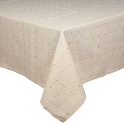 Online Nappe a carreaux beige/ broderie Linge De Table, Cuisine·Nappe