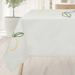 Outlet Nappe broderie citron 140*240 Linge De Table, Cuisine·Nappe