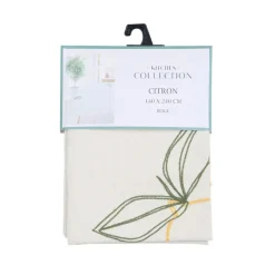 Outlet Nappe broderie citron 140*240 Linge De Table, Cuisine·Nappe