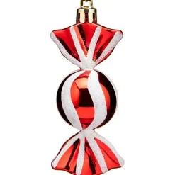 Clearance Pack 6 boules bonbon sucre d'org Décoration De Sapin